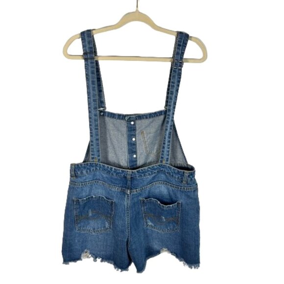Highway Jeans Womens Denim Jeans Overalls Cutoff Shorts Pockets Size Extra Large - Picture 8 of 13